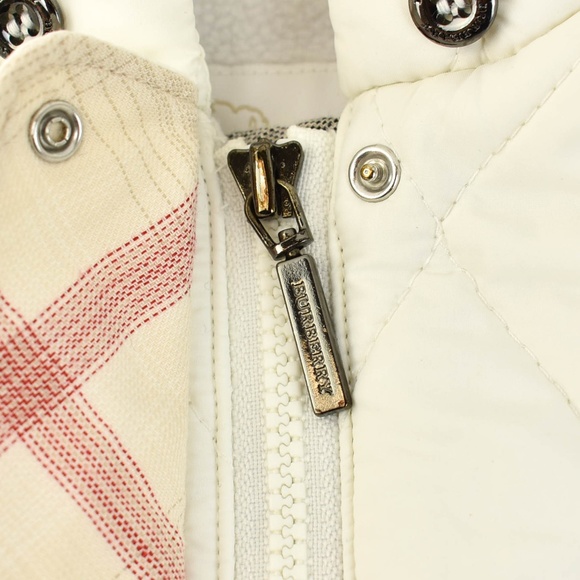 BURBERRY White & Nova Check Logo, Hooded Coat - Picture 6 of 8